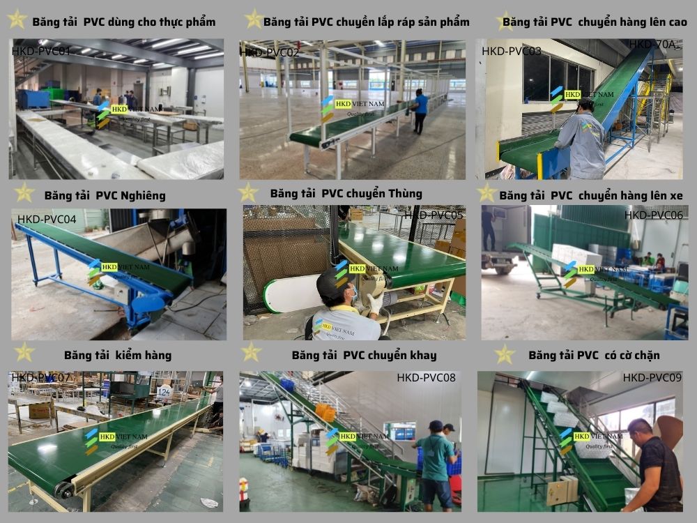 Băng tải pvc dùng cho dây chuyền băng tải thực phẩm được sản xuất bởi Công Ty HKD Việt Nam
