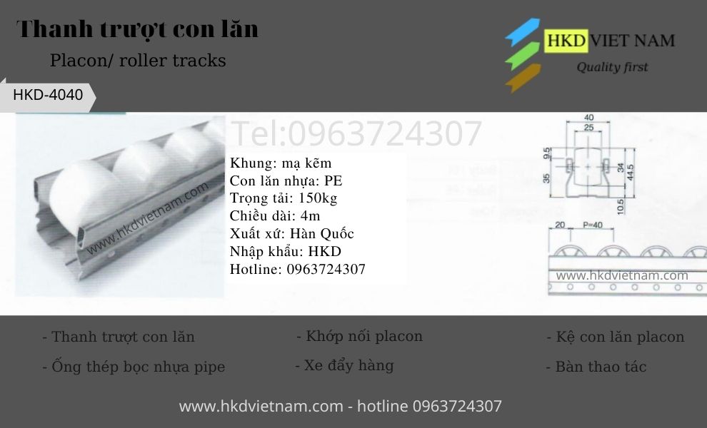 sản phẩm thanh truyền con lăn nhựa mà công ty TNHH HKD Việt Nam sản xuất và cung cấp trên thị trường hiện nay, sản phẩm chúng tôi có chất lượng, giá cả hợp lý, có đủ kích thước, màu sắc và nhiều phụ kiện liên kết kèm theo để quý khách có thể lựa chọn tùy ý
