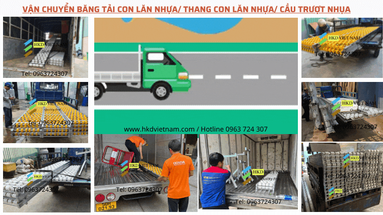 vận chuyển nhanh khi mua băng tải con lăn nhựa tại công ty HKD Việt Nam
