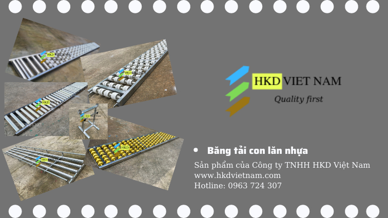 chọn mua băng chuyền con lăn nhựa giá rẻ tại HKD Việt Nam